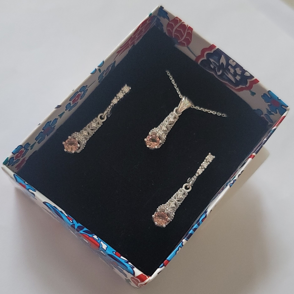 925 Sterling Silver Turkish Vintage Zultanite WeddingJewelry Set  for Women,NEW, - Picture 4 of 9